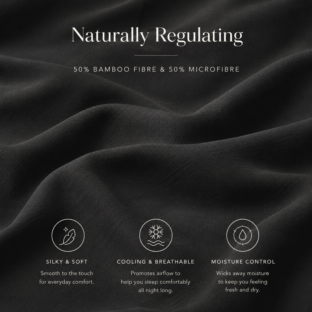 Black Bamboo Sheet Set • Super King