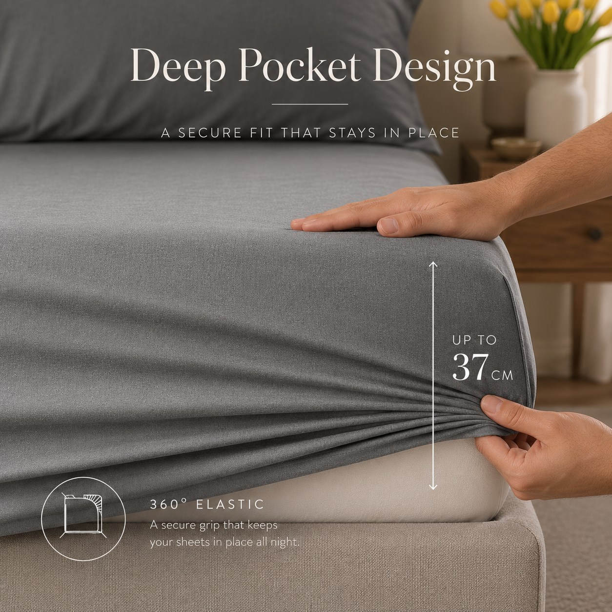 Grey Bamboo Sheet Set • Super King
