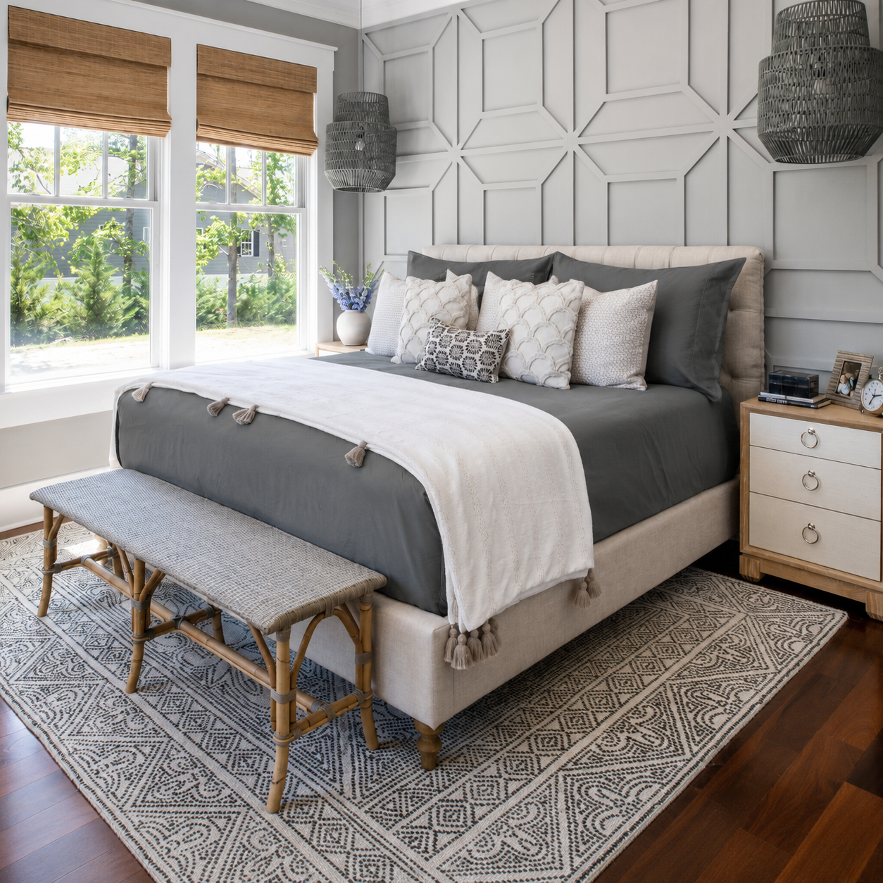 Grey Bamboo Sheet Set • Super King