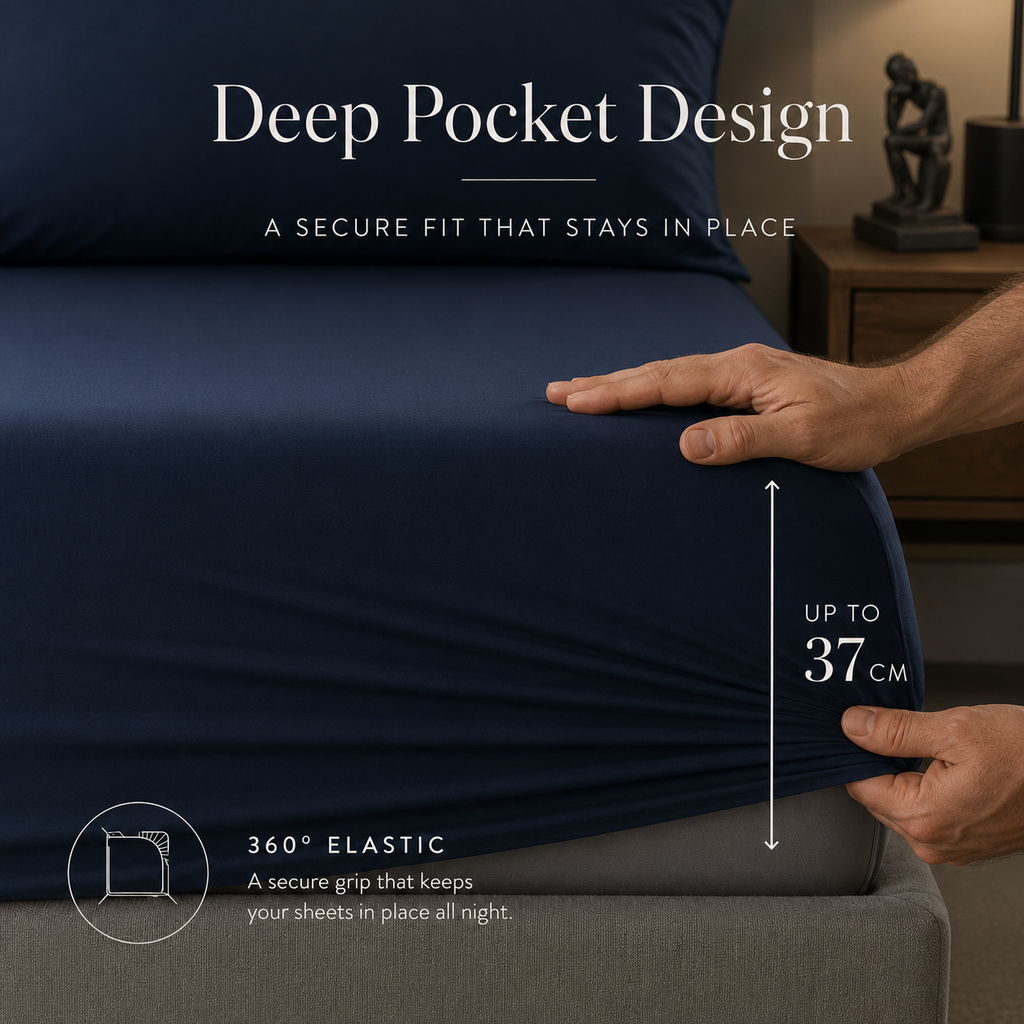 Navy Bamboo Sheet Set • King