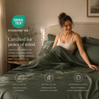Olive Green Bamboo Sheet Set • Super King