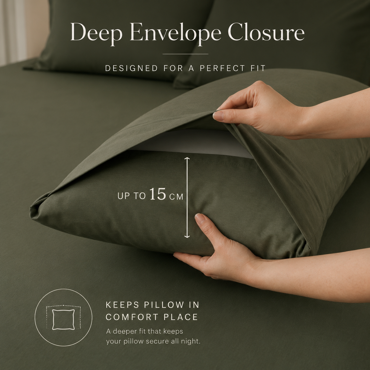 Olive Green Bamboo Sheet Set • Super King