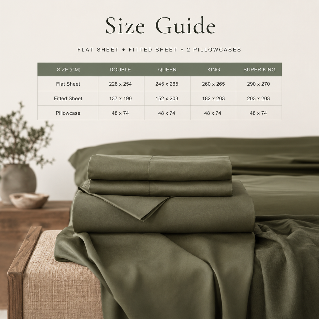 Olive Green Bamboo Sheet Set • Double