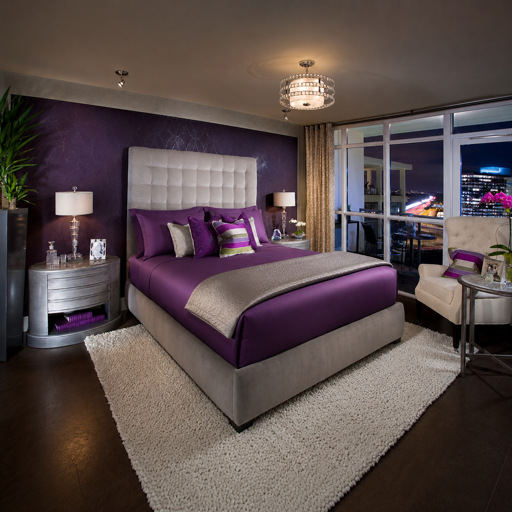 Purple Bamboo Sheet Set • King