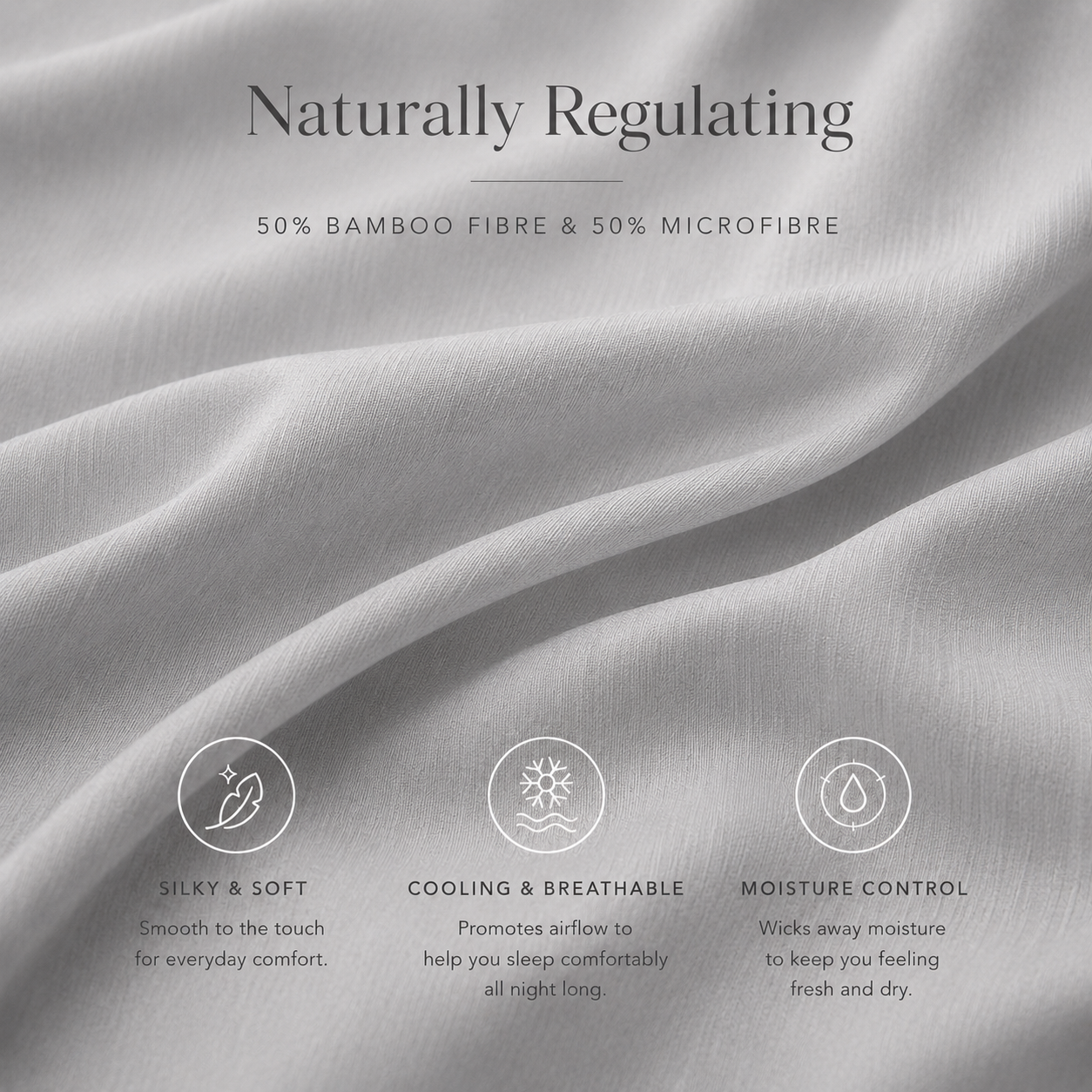 Silver Grey Bamboo Sheet Set • Super King