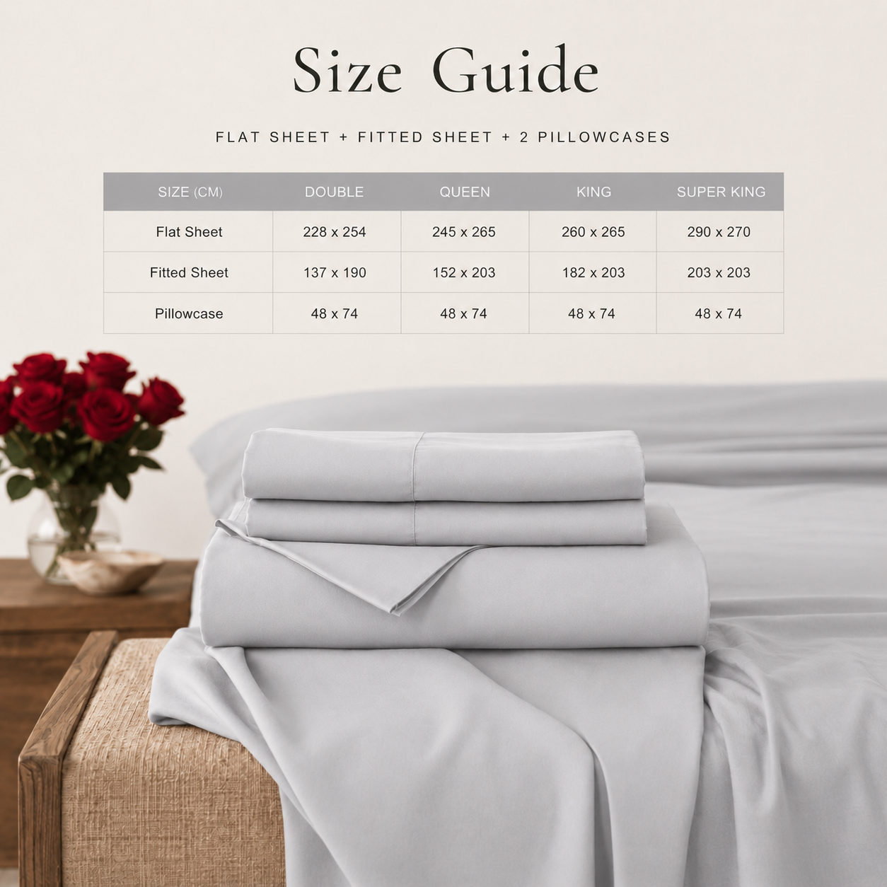 Silver Grey Bamboo Sheet Set • Super King