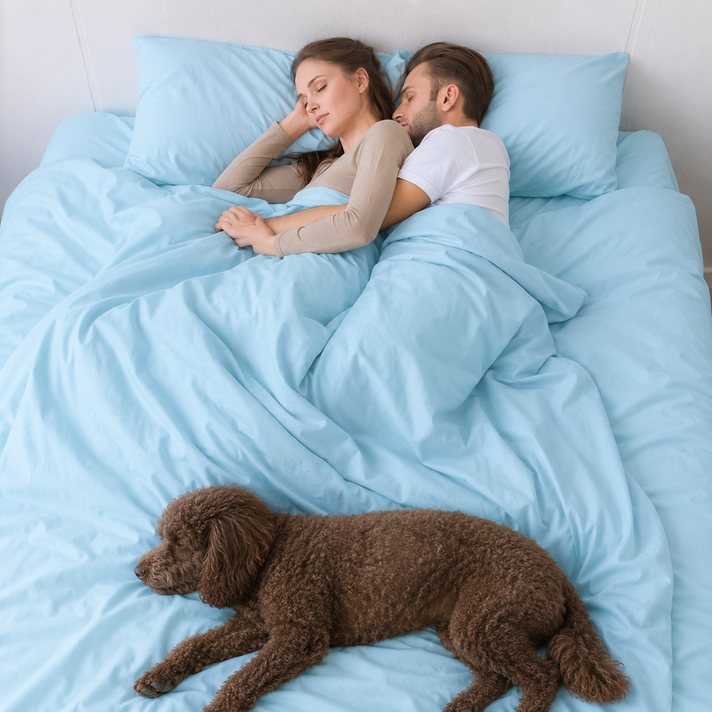 Sky Blue Bamboo Sheet Set • Super King