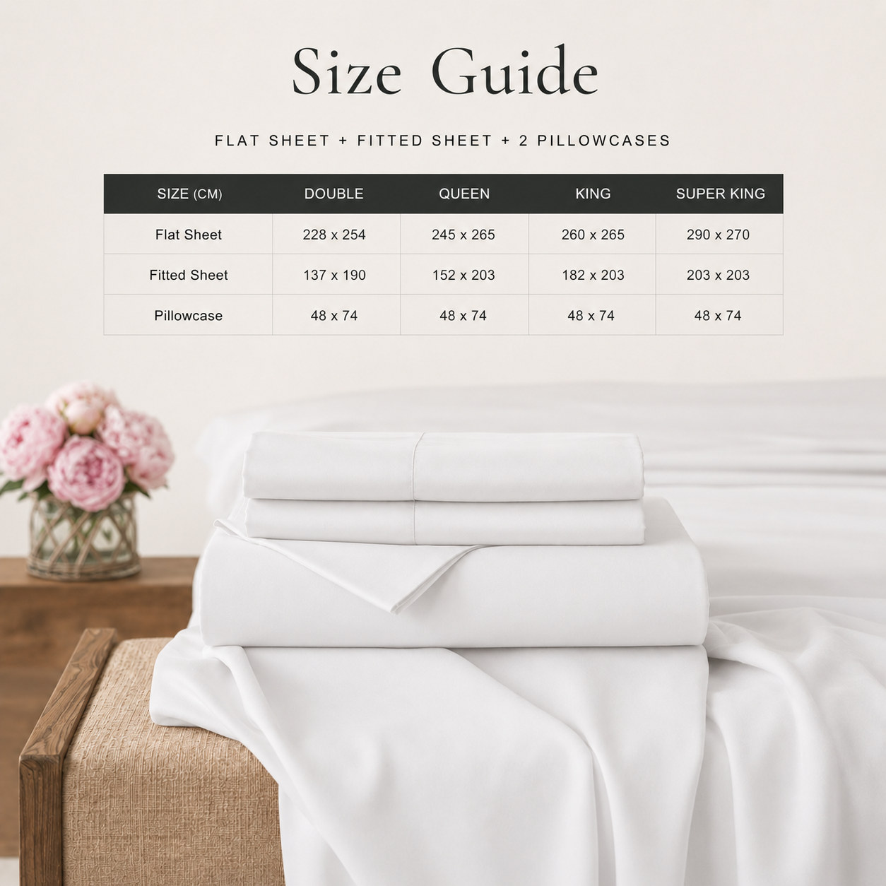White Bamboo Sheet Set • Double